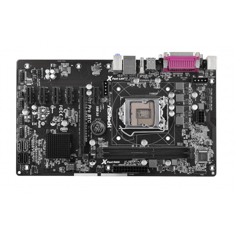 Carte Mère ASRock H81M BTC - Socket LGA 1150 - MicroATX - 2 Slots DDR3 - Reconditionnée Par Le Vendeur